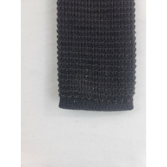 615 COLLECTION SQUARE NIT 100% COTTON NAVY BLUE TIE 52" LONG 2.25 WIDE - Picture 2 of 9